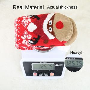 Chaussettes de maison épaisses doublées polaire, écologiques, antibactériennes, en Spandex/Nylon/Coton pour femme, avec revers, automne-hiver - Product Image 4