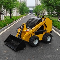 Offre Spéciale : Mini-chargeuse compacte sur pneus diesel de Chine, engin de terrassement avec godet