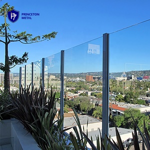 Sistema de barandilla de vidrio de canal en U de aluminio Barandilla automática de vidrio para escaleras y balcones con accesorios Balaustradas y pasamanos - Product Image 4