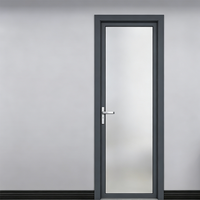 Porte coulissante en aluminium avec double vitrage trempé pour maison résidentielle, vente en gros directe d'usine