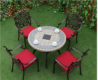 Ensemble de chaises de jardin extérieur en fonte d'aluminium, mobilier de jardin en fonte d'aluminium