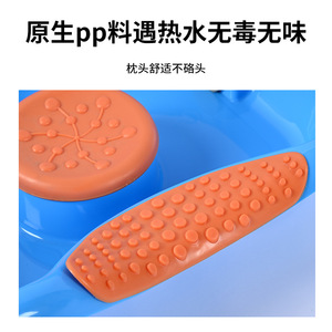Oval Blue Shampoo <b>Basin</b> Thickened Durable For Postpartum Women Mothers Children Household Use - Product Image 2