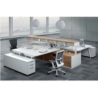 Poste de travail modulaire ouvert KALN VIT 2026 personnalisé OEM avec armoire pour 4 bureaux, construction métallique démontable