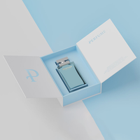 Boîtes d'emballage de parfum de luxe personnalisées en violet, boîtes en carton de luxe avec logo magnétique pour boîte de parfum