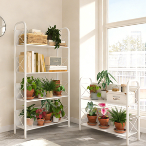 Cross Border Flower Stand 60cm White 3 Tier Durable <b>Storage</b> <b>Rack</b> For Living Room Balcony Plant Holder - Product Image 1