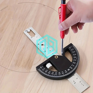 T-loại chế biến gỗ góc Cai Trị thước đo 8/12 inch có thể điều chỉnh góc tấm độ dày Chế biến gỗ cạnh đo lường scribing công cụ - Product Image 5