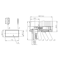 Connecteur coaxial mâle QMA-C-JW3 à angle droit pour câble RG58, fourni rapidement par le fabricant