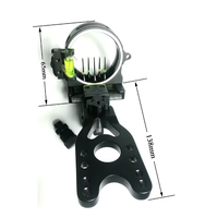 Visée pour arc à poulies à 5 broches, fibre optique 0,019 pouces avec lumière LED, main gauche/droite, accessoire de chasse et de tir en plein air