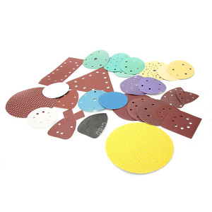 Fornitura di fabbrica disco abrasivo con gancio e anello a 8 fori da 5 pollici in ossido di alluminio rosso - Product Image 6