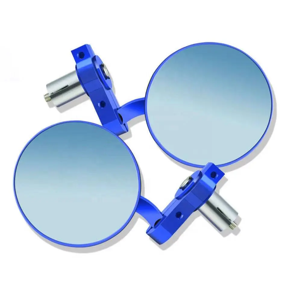 Motorcycle refitting reversing mirror 22mm handlebar mirror reflector sports car mirror blue lens