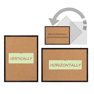 Bacheca bacheca in sughero con cornice in legno nero - Product Image 2