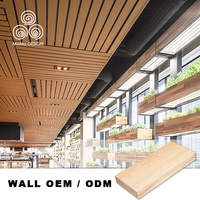 Panneau mural en bois à lattes 3D suspendu MUMU Easy Clean pour la décoration intérieure