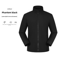 Chaqueta Softshell Impermeable Delgada con Cremallera y Logotipo Personalizado para Hombre, Cortavientos, Transpirable, Ropa de Trabajo, Deporte al Aire Libre, Forro Polar Térmico para Senderismo