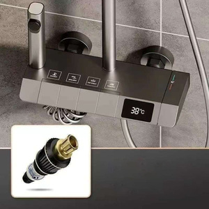 Juego de ducha de plástico y acero con grifo monomando de agua fría y caliente para baño, venta al por mayor de fábrica - Product Image 2
