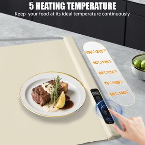 Plaque chauffante portable de luxe légère, carrée, en silicone souple, étanche, facile à nettoyer, avec contrôle de température réglable, écologique, pour l'extérieur - Product Image 5