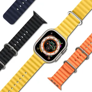 2023 Fashion Hot Sale Silicone Rubber Wrist Watch Sport Band For Apple Watch Series 4 5 6 7 8 SE for 20mm For Apple Smart Watch