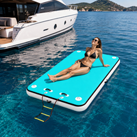 Vente flash : Plateforme flottante gonflable en PVC de Chine pour hôtels et complexes hôteliers, utilisation intérieure/extérieure, 5 à 10 passagers