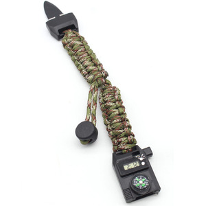 Montre électronique fonctionnelle en plastique, corde de survie, boussole, aventure en pleine nature, bracelet de survie en paracorde - Product Image 2