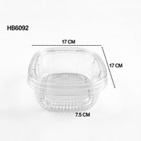 Contenants en plastique transparent PET de qualité alimentaire avec couvercles pour aliments, sushis, hamburgers, gâteaux, pâtisseries, emballages