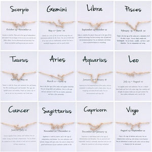 Yiwu Daicy Pas Cher Prix Chaîne Zodiaque Bracelet Minimaliste alliage <span class=keywords><strong>avec</strong></span> carte strass Bracelet constellations bracelet Pour les femmes - Product Image 2