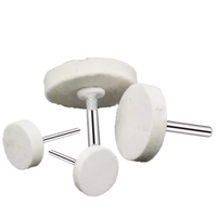 Ensemble de tête de polissage en feutre de haute qualité roues de polissage en laine accessoires d'outils rotatifs à tige