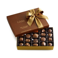 Boîte Cadeau Rigide en Papier Kraft de Luxe pour Truffes, Emballage Personnalisé avec Revêtement UV Transparent, Dorure à Chaud et Gaufrage, Qualité Alimentaire, Vente en Gros