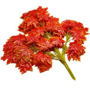 فروع حمراء صناعية ، شجيرات أوراق الخريف ، جذع حرير لمطبخ المنزل ، طاولة عيد الشكر ، ديكور المهرجان - Product Image 1