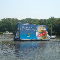 Panneau d'affichage flottant de l'eau gonflable étanche à l'air sur mesure pour la publicité, grand panneau d'affichage gonflable à vendre