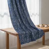 Rideau de fenêtre léger et respirant en microfibre 100% polyester, tissé uni, teint, pour salon, largeur 110 pouces, 179 g/m²