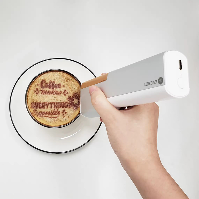 Portable Handheld Manual Food Printer Label Printer Edible Ink Mini Inkjet Printer /Wireless DIY Coffee Art Cake