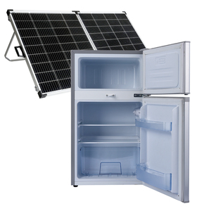 12/24V 108L <b>Portable</b> Solar <b>Fridge</b> Boat Farm Hotel Gel-battery Power Top-Freezer Double Door Refrigerator for Home Solar <b>Fridge</b> F - Product Image 1