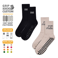 Chaussettes de yoga antidérapantes professionnelles pour femmes, échantillon gratuit, chaussettes de fitness de printemps, chaussettes à motif personnalisé tricotées pour le yoga et le Pilates