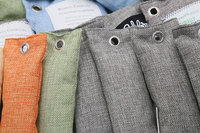 Eliminador de Olor para Zapatos con Carbón de Bambú Activado, Bolsa Desodorizante con Soporte en Forma de Zapato y Absorción de Humedad, 100% Natural