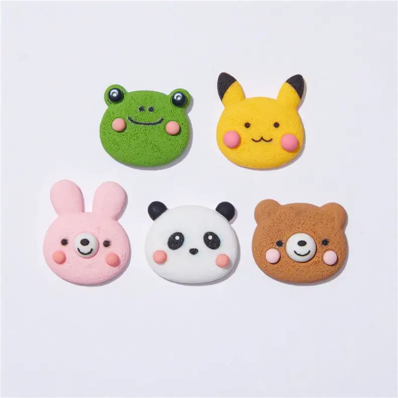 Shy Animal Resin Charms Frog Bear Cat Panda Rabbit Phone Case Diy Resin Charms Wholesale