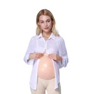 Huge Realistic False Pregnant Tummy Cotton Filler High Simulation Artificial Fake Silicone Pregnant Belly For crossdresser