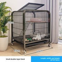 Grande cage pour chat en fer avec design moderne, villa pour chat à plusieurs étages, toilette et espace libre, respirante et facile à installer