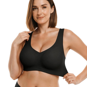 Womens Jelly <strong>Bras</strong> No Underwire Seamless Full Coverage Support Lift <strong>Pull</strong> <strong>on</strong> Bralette Comfort Everyday Sports Tshirt <strong>Bra</strong> - Product Image 5