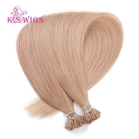 Extensions de cheveux I-Tip 100% cheveux humains Remy alignés sur les cuticules, pointe micro-link, fusion à froid pour salon, vente en gros