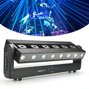 New Style 6 Eye Laser 3in1 RGB Full Color Laser Light 5W Amber Beam+RGB Laser+Strobe 3in1 Moving Head Stage Light