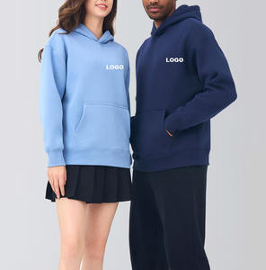 Custom Embroidery <b>Hoodies</b> Oversized No <b>String</b> <b>Hoodies</b> 100% Cotton Blank Plain Custom logo <b>Hoodies</b> Sweatshirts <b>for</b> Unisex - Product Image 1