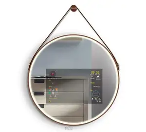 Pantalla táctil de cristal de espejo plateado inteligente Panel de pared interior Pantalla de espejo bidireccional Cristal de 2mm