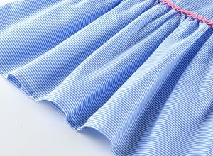 ชุดเดรสเด็กสไตล์เกาหลีสีฟ้าอ่อนสำหรับฤดูร้อนปี 2017 สำหรับตลาดปากีสถาน - Product Image 4