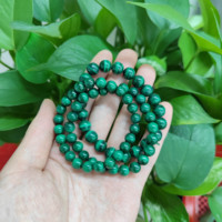 Bracelets en perles de Malachite verte de haute qualité, nouvelle mode de 8mm, pierres précieuses naturelles, bijoux