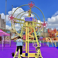 Mini-Grande Roue Non Motorisée pour Enfants - Construction en Plastique et Métal pour Utilisation Extérieure et Intérieure, Idéale pour Centres Commerciaux et Parcs d'Attractions