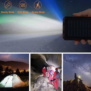 Banco de Energía Solar Portátil OEM 2024 Tipo C IP65 de Alta Capacidad, Lámpara de Emergencia para Camping, Banco de Energía Solar para Exteriores de 20000 mAh - Product Image 6