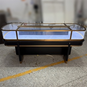 Kích thước tùy chỉnh đồ trang sức Boutique đồ trang sức hiển thị truy cập trang sức Showcase nhà sản xuất kính mạnh cong đồ trang sức giới thiệu - Product Image 1