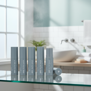 Bálsamo Glutanex Deo Glow orgánico, clínico, nutritivo, minimizador de poros, calmante, con fragancia relajante, para un tono uniforme minimalista. - Product Image 3