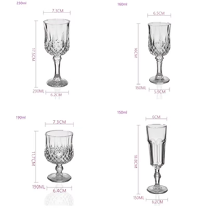 Copa de <span class=keywords><strong>Vino</strong></span> Transparente con Corte de Diamante al por Mayor para Banquetes, Hogar y Restaurantes - Product Image 6