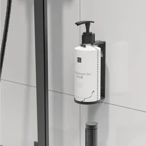 Fabrik Großhandel Schwarz 304 Edelstahl 3 in 1 Hotel Badezimmer Shampoo Spender Wand montage Flüssig seifensp ender 300-500ml