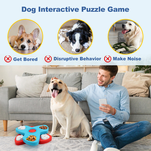 Jouet interactif pour chien : Distributeur de friandises à 3 niveaux rotatifs avec 2 zones de léchage et 9 couvercles amovibles pour une alimentation lente - Product Image 6